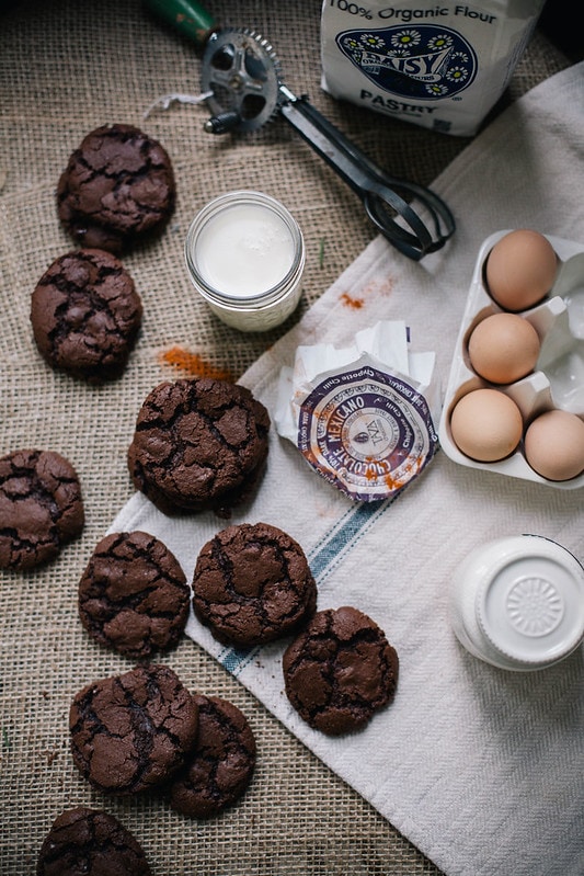 salted spicy double chocolate cookies
