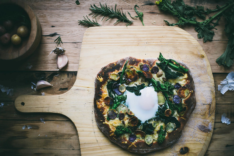 Rapini and Egg Pizza on Local Milk Blog with Beth Kirby