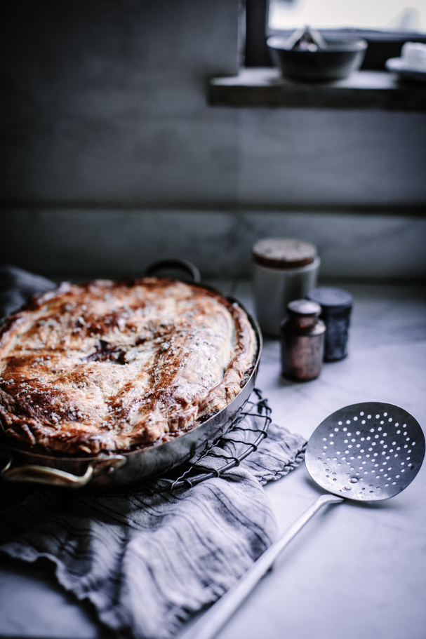 vegetarian wild mushroom, thyme, camembert, and fennel pot pie for thanksiving, christmas, or cozy winter nights by Beth Kirby | Local Milk