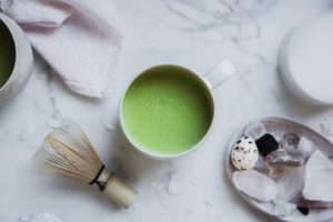 a quick & easy super healthy vegan coconut matcha latte recipe made with coconut milk, the perfect, creamy herbal morning potion that's as great iced as it is warm