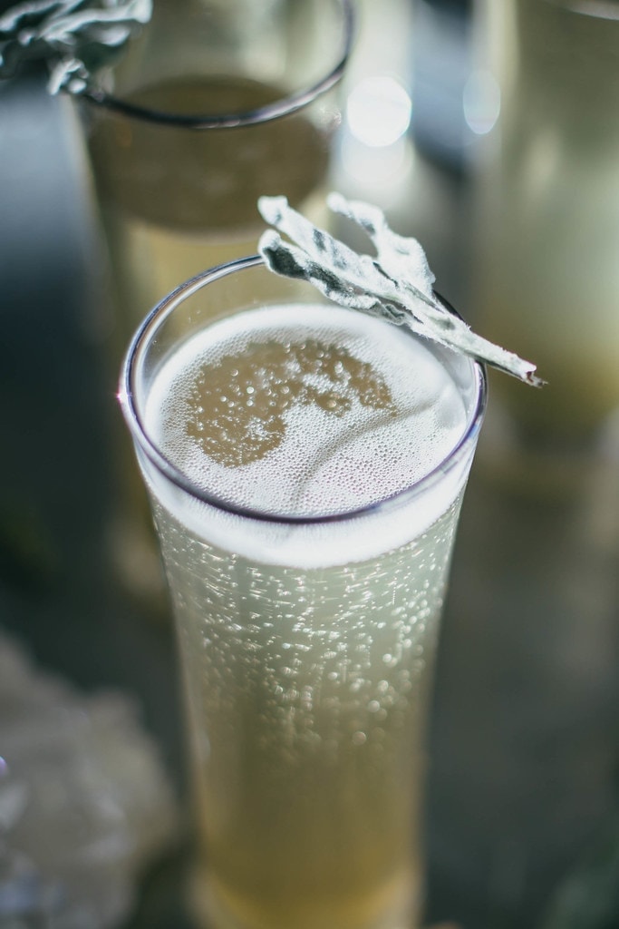 sage + ginger prosecco cocktail
