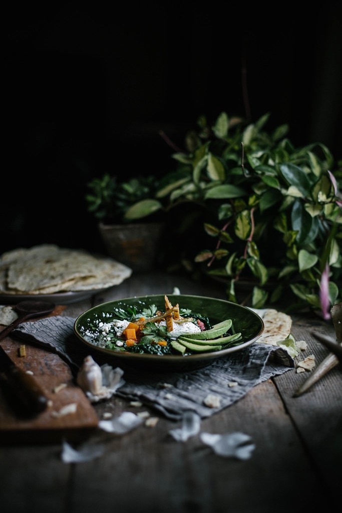 Sweet Potato & Kale Tortilla Soup from Feast by Sarah Copeland