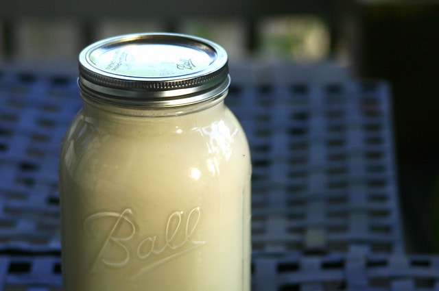 ball mason jar raw milk